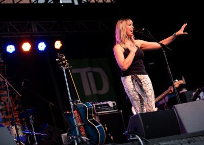 Live music concert photography of Miss Emilie performing at the 2019 Orangeville Blues and Jazz Festival by Frank Myrland Photography
