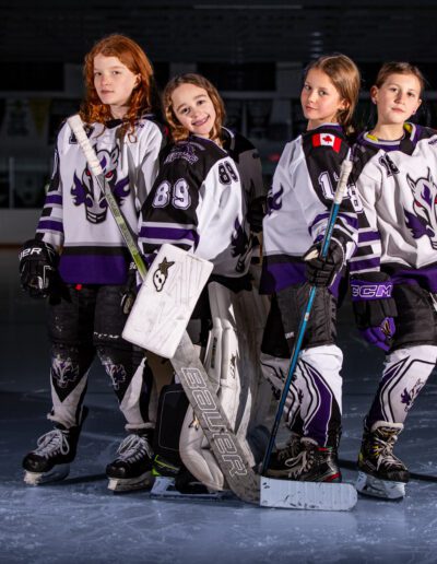 Minor hockey goalie portrait sports photos by Frank Myrland Photograph