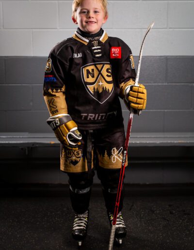 York Region Minor Hockey Player Portraits by Sports Photographer Frank Myrland in Toronto