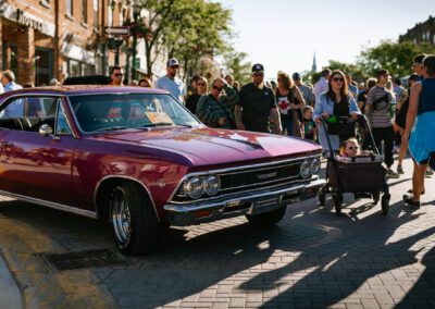A classic car at the Blues Cruise for the 2024 Orangeville Blues and Jazz Festival - Photos by Frank Myrland Photography