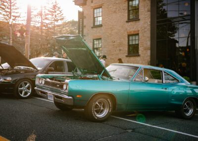 A classic car at the Blues Cruise for the 2024 Orangeville Blues and Jazz Festival - Photos by Frank Myrland Photography
