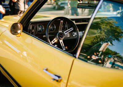 A classic car at the Blues Cruise for the 2024 Orangeville Blues and Jazz Festival - Photos by Frank Myrland Photography