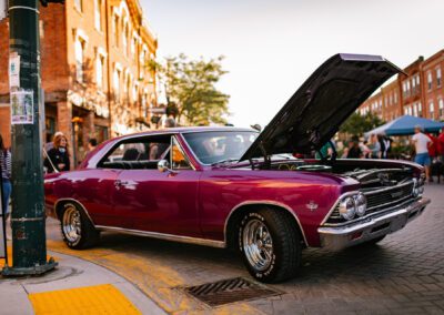 A classic car at the Blues Cruise for the 2024 Orangeville Blues and Jazz Festival - Photos by Frank Myrland Photography