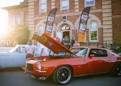 A classic car at the Blues Cruise for the 2024 Orangeville Blues and Jazz Festival - Photos by Frank Myrland Photography