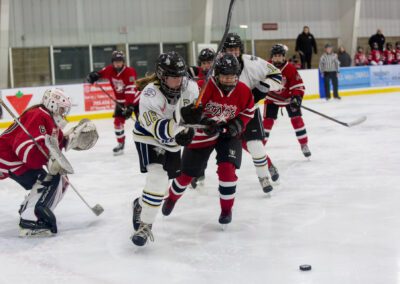 Rep League Youth Girls Hockey Action Photography in Alliston and Markham/Stouffville