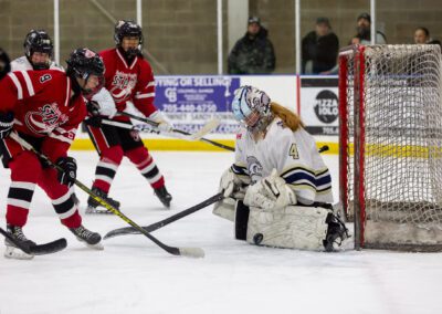 Rep League Youth Girls Hockey Action Photography in Alliston and Markham/Stouffville