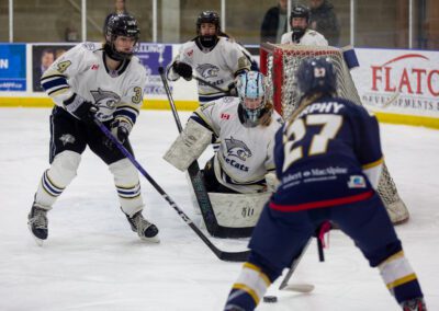 Alliston youth hockey game action photography by Frank Myrland