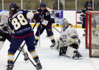 Alliston youth hockey game action photography by Frank Myrland
