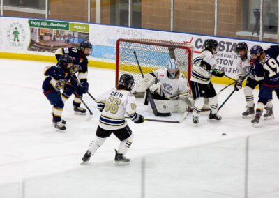 Alliston youth hockey game action photography by Frank Myrland