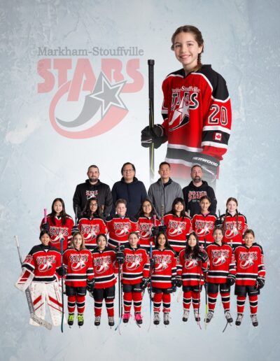 Memory mate for a girls hockey team for league photo day by Frank Myrland Photogaphy