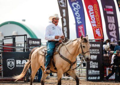 Action and sports photography at the 2025 Headwaters Ram Rodeo at Orangeville Fairgrounds by Frank Myrland Photography