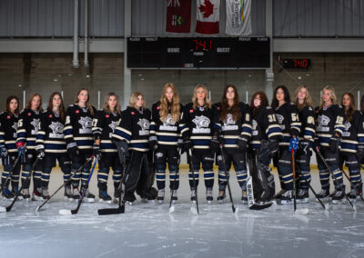 Girls U18A Hockey Media Day Photos with the New Tecumseth IceCats in Alliston, Ontario by Frank Myrland Photography