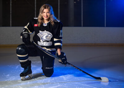Girls U18A Hockey Media Day Photos with the New Tecumseth IceCats in Alliston, Ontario by Frank Myrland Photography