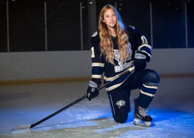 Girls U18A Hockey Media Day Photos with the New Tecumseth IceCats in Alliston, Ontario by Frank Myrland Photography