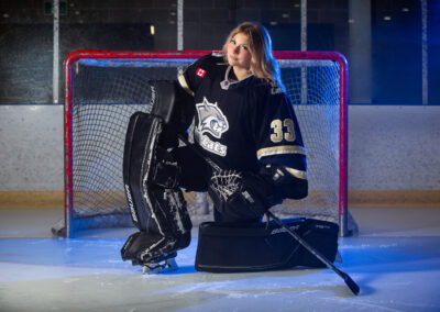 Girls U18A Hockey Media Day Photos with the New Tecumseth IceCats in Alliston, Ontario by Frank Myrland Photography