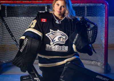Girls U18A Hockey Media Day Photos with the New Tecumseth IceCats in Alliston, Ontario by Frank Myrland Photography