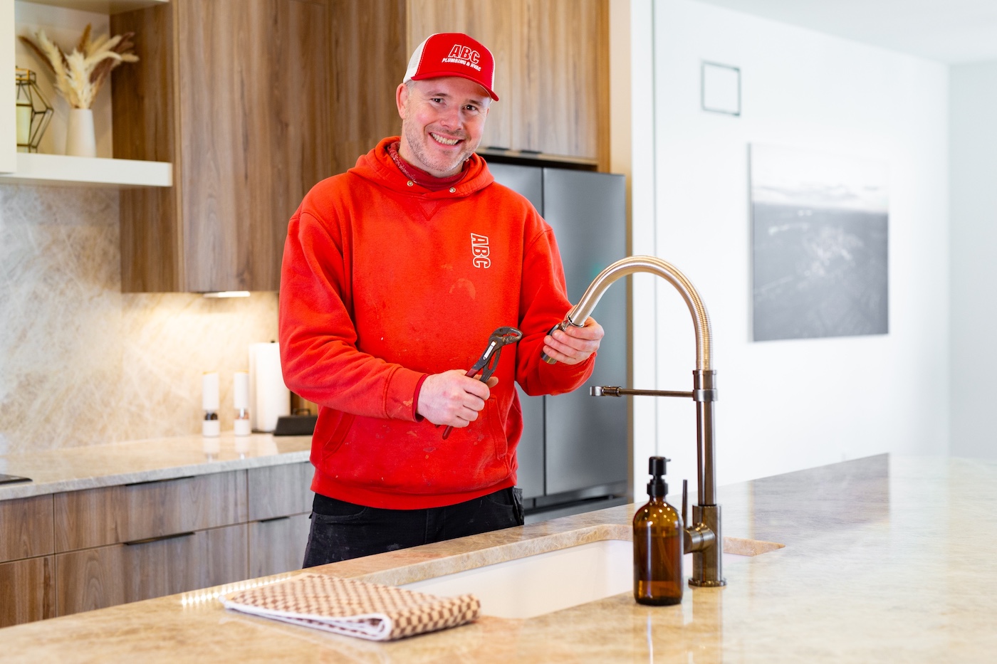 Commercial photography of a plumbing business by Frank Myrland Photography